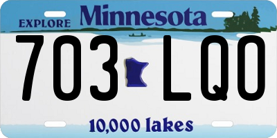 MN license plate 703LQO