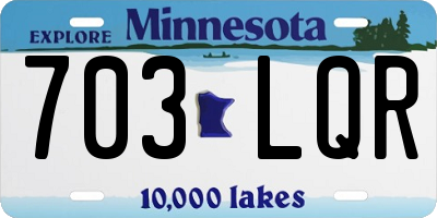 MN license plate 703LQR