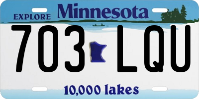 MN license plate 703LQU