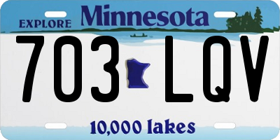 MN license plate 703LQV