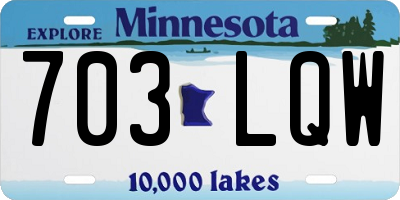 MN license plate 703LQW
