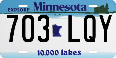 MN license plate 703LQY