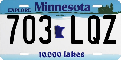 MN license plate 703LQZ
