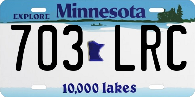 MN license plate 703LRC