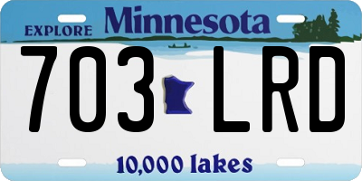 MN license plate 703LRD