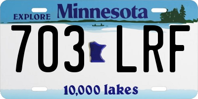 MN license plate 703LRF