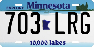 MN license plate 703LRG