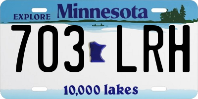 MN license plate 703LRH
