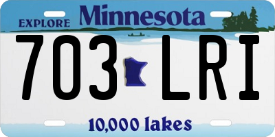 MN license plate 703LRI
