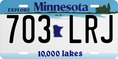 MN license plate 703LRJ