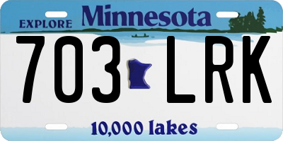 MN license plate 703LRK