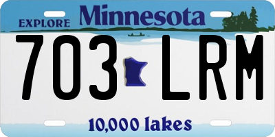 MN license plate 703LRM