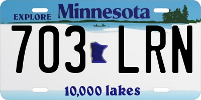 MN license plate 703LRN