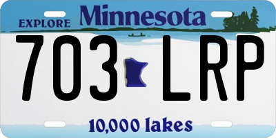 MN license plate 703LRP