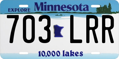 MN license plate 703LRR