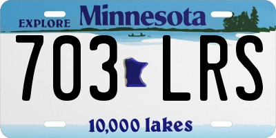 MN license plate 703LRS