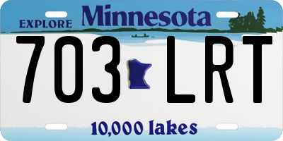 MN license plate 703LRT