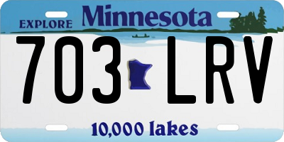 MN license plate 703LRV