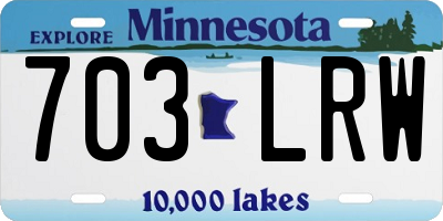 MN license plate 703LRW