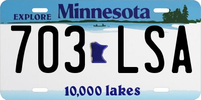 MN license plate 703LSA