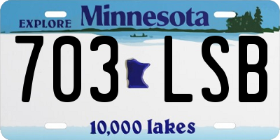 MN license plate 703LSB