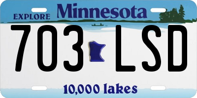 MN license plate 703LSD
