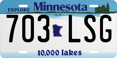 MN license plate 703LSG