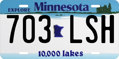 MN license plate 703LSH