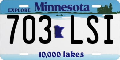 MN license plate 703LSI