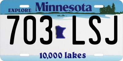 MN license plate 703LSJ