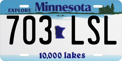 MN license plate 703LSL