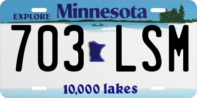 MN license plate 703LSM