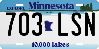MN license plate 703LSN