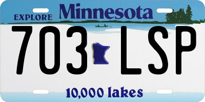 MN license plate 703LSP