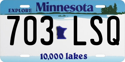 MN license plate 703LSQ