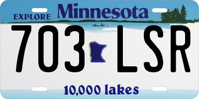 MN license plate 703LSR