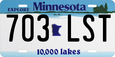 MN license plate 703LST