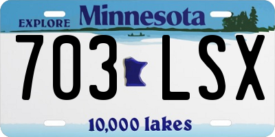 MN license plate 703LSX