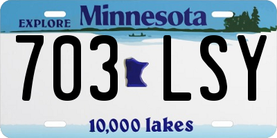 MN license plate 703LSY