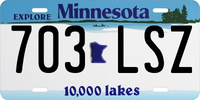MN license plate 703LSZ
