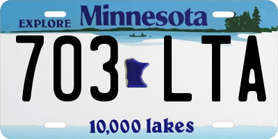 MN license plate 703LTA