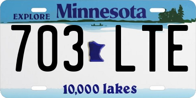 MN license plate 703LTE