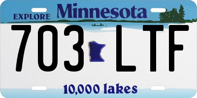 MN license plate 703LTF