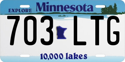 MN license plate 703LTG