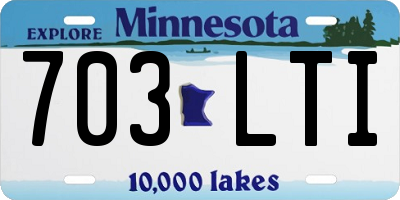 MN license plate 703LTI