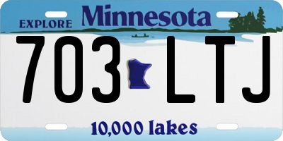 MN license plate 703LTJ