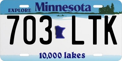 MN license plate 703LTK