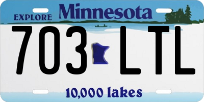 MN license plate 703LTL