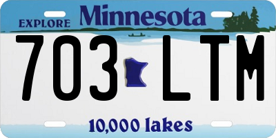 MN license plate 703LTM