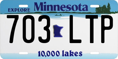 MN license plate 703LTP